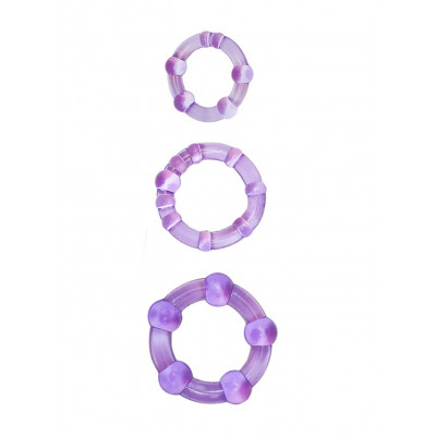 Get Hard | Cock Rings | 3pcs : Purple