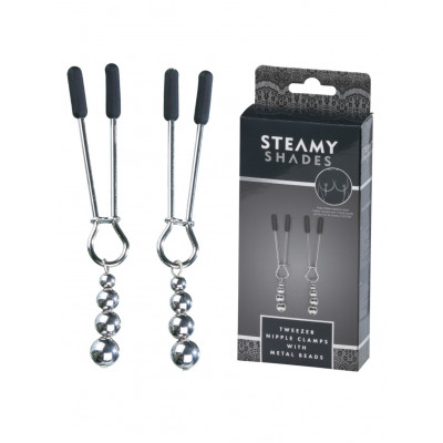 Steamy Shades | Tweezer Nipple Clamps with Metal Beads