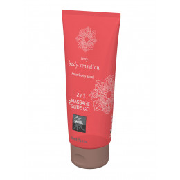 Shiatsu | Massage and Glide Gel 2in1 | 200ml : Strawberry Shiatsu | Massage and Glide Gel 2in1 | 200ml : Strawberry