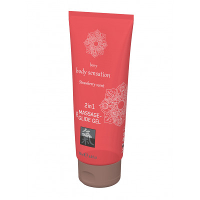 Shiatsu | Massage and Glide Gel 2in1 | 200ml : Strawberry Shiatsu | Massage and Glide Gel 2in1 | 200ml : Strawberry