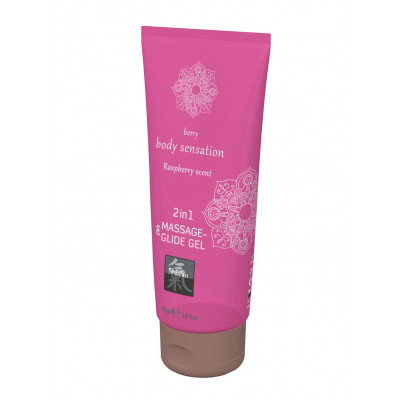Shiatsu | Massage and Glide Gel 2in1 | 200ml : Raspberry Shiatsu | Massage and Glide Gel 2in1 | 200ml : Raspberry
