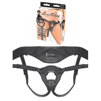 Lux Fetish | Leather Strap-On Harness : Black