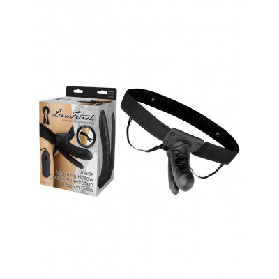 Lux Fetish | Unisex Vibrating Hollow Double Strap-On