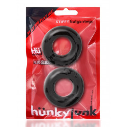 Hunkyjunk Stiffy Bulge Rings -  Tar Ice