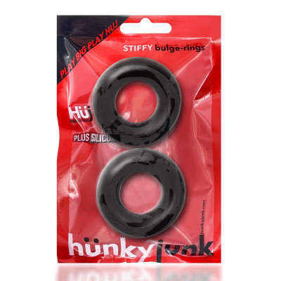 Hunkyjunk Stiffy Bulge Rings -  Tar Ice