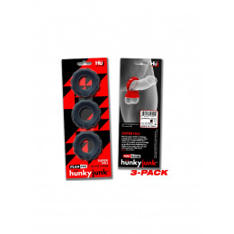Hunkyjunk Super C-Ring 3-Pack - Tar Ice