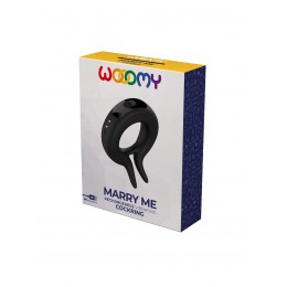 Wooomy Marry Me Rechargeable Vibrating Ring - Black
