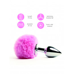 FeelzToys Bunny Tails Butt Plug - Pink